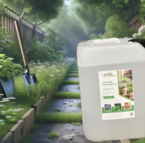 Vinaigre de Désherbage Écologique Haute Efficacité - Bidon 10L - Solution Naturelle et Puissante pour Jardin et Allées …