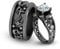 2,35 Karat Diamant-Totenkopf-Verlobungsring für Paare, Anker-Totenkopf-Ehering aus 925er-Sterlingsilber