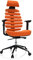 hjh OFFICE Profi Bürostuhl Ergo LINE II PRO Stoff Orange, Drehstuhl mit Kopfstütze, GS geprüft, TÜV Süd nach DIN EN 1335-1, 1335-2