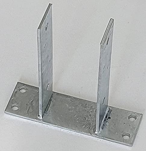 BIAT ® U-Pfostenträger zum Aufdübeln und Aufschrauben in feuerverzinkt, deutsche Produktion CE-gestempelt, 5 mm Stärke (1, 81 mm x 200 mm)