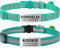 TagME 2er Pack Katzenhalsband mit Namen und Telefonnummer, Katzenhalsband mit Sicherheitsverschluss und glöckchen, 18-31 cm für Katzen, Türkis