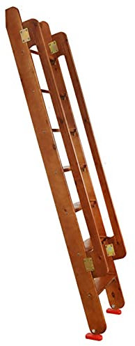 Scala Letto a Castello Scaletta Doppia con Corrimano di Sicurezza, Scaletta Sospesa in Legno di Pino per Casa/Soppalco/Biblioteca/Camper/Appartamenti/Dormitorio/Trampolino