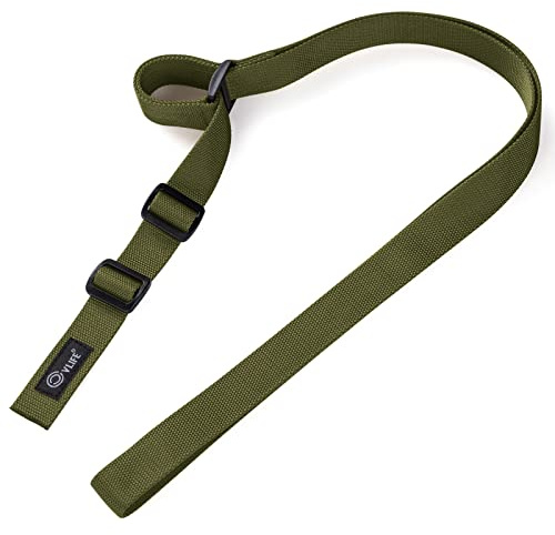 CVLIFE Two Point Sling 1.25 Wide Tube Webbing with Quick Adjust Loop for Outdoor Sports Green