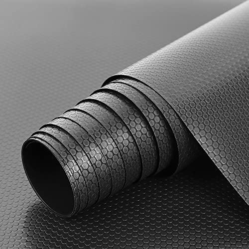 Shelf Liner - Tappetino per cassetto da cucina, in EVA, non adesivo, con tavolo da frigorifero, impermeabile, resistente, per armadio, cassetto, 44,5 x 500 cm, colore: Nero
