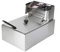 Freidora Eléctrica de Acero Inoxidable, 2500 W, Con Cesta y Tapa, Profesional y Multifunción, 5,5 L, Comercial Para Patatas Fritas y Aperitivos