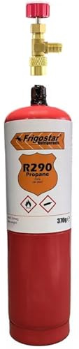 M Shop Italia R290 bombona 370 g para recarga frigoríficos secadoras bodegas + grifo salida 1/4 macho