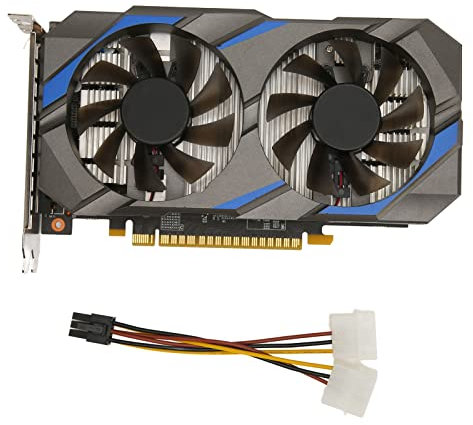 Sorandy GTX1050 Ti 4 Go GDDR5 128-Bit HDMI/DP/DVI-D Carte Graphique PCI Express X16 3.0 Double Ventilateur de Refroidissement PC GPU Carte Graphique, 1080P 60 FPS