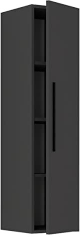 VCM Wooden Wall Shelf Hanging Shelf Wall Cabinet Folding Cabinet Arila XL Vertical Wooden Wall Shelf Hanging Shelf Wall Cabinet Folding Cabinet Arila XL Vertical Anthracite