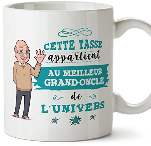 Mugffins Tasses pour GRAND-ONCLE - En Français - Cadeau original pour GRAND-ONCLE - Meilleure Famille de l'univers - 11 oz / 330 ml