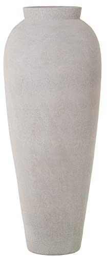 Bodenvase aus Keramik, schmutziges Weiß, 80 cm