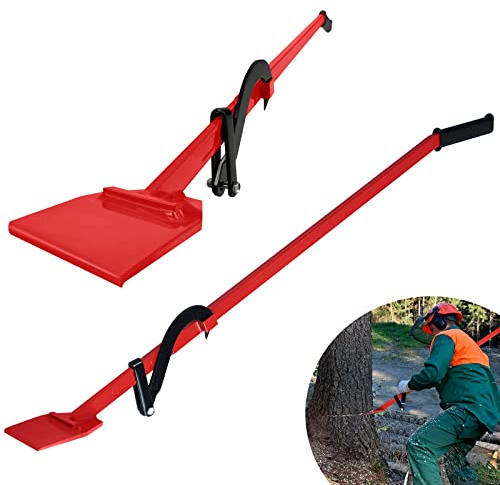YRHome Fällheber zum Baumfällen 130cm Stammheber Geschmiedeter Kantheber mit Wendehaken Fällhilfe Wendehilfe Ergonomischer Rutschfester Handgriff Zur Holzbearbeitung Schwerlast-Fällheber