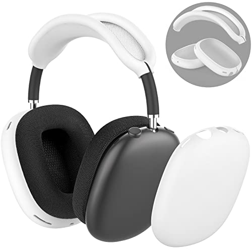 NIUTRENDZ Silikon Hülle für AirPods Max mit Kopfbügel Schutz-Ohrmuscheln Abdeckungen Zubehör【Anti-Fingerabdruck & Anti-Kratzer & Anti-Staub】