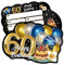 ERHACHAIJIA Einladungskarten zum 60. Geburtstag, Motiv: blaue und goldene Luftballons und Kuchen, mit Umschlägen, lustige Einladungen zum 60. Geburtstag, für Männer, Ehemann, Vater, weiter, 20 Stück