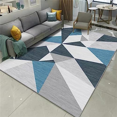 AU-OZNER auslegware teppichboden Blauer Teppich, weicher, wasch barer Bürostuhl Teppich gegen Milbenteppich Badezimmer groß,Blau,40x60cm