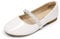 DREAM PAIRS Mädchen Mary Jane Strap Flache Schuhe Ballerinas Prinzessin Schuhe Flache Schulschuhe Weiß-PAT-New-E SERENA-100-KIDS-E Größe 35 (EUR)