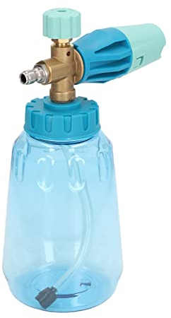 Hochdruck-Sprühdose, 1 L 4000 Psi-Schaumgenerator, Verstellbarer Hochdruck-Sprüher, Waschkanne, Schaumkanone NPT, Schnelle, Wiederverwendbare Atemschutzmasken (Lila)