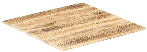 Hovothy Tischplatte 60x60 cm 15-16 mm Massivholzplatte Tischplatte Massivholz Table Top Schreibtisch Eiche Massiv Holzplatte Rustikal Naturholz Platte Wetterfest Mango-Massivholz