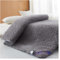 OBONG Matratzentopper Aus Lammwolle Weiche Sherpa Fleece Matratzenauflage Atmungsaktive Flauschige Bodenmatratze Gesteppte Futon Matratze (Color : Gray, Size : Queen-150 * 200cm)