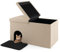 GYMAX Maison de Toilette pour Chat & Niche pour Chien & Tabouret 3-en-1, pour Bac à Litière, Meuble Litière 2 Compartiments avec Filtre à Charbon & Tapis Intérieur & Couvercle Rabattable Imperméable