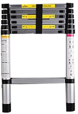 Folding Work Platform Aluminium Alloy Work Step Ladder High Load Bearing Capacity Retractable Widened Design Folding Step Ladder (Single Sided Straight Ladder 2m/6.6ft)