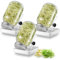 ecooe Sprossen Keimglas 3er Set keimgläser für Sprossenglas Sprouting jar mit 3 Wasserschale 3 Filtergitterabdeckungen aus Edelstahl 304 und 3 Ständer