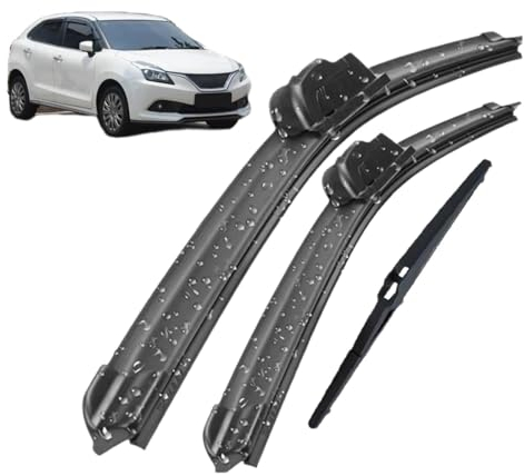 Auto Scheibenwischer für Suzuki Baleno WB 2015-2021 21+18+12, Reinigung Fenster Wischerblatt Hochwertiger Wischer Ersatz Zubehör