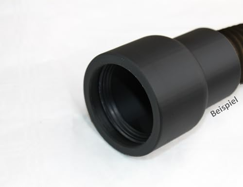 Generisch Adapter für Luft Absaugschlauch | Staubsaugerschlauch zum Aufschrauben - Werkstattabsaugung | Späneabsaugung (DN50 mit HT Muffe, 32mm Schlauch Innen-Durchmesser)