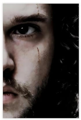 WGRWA Jon Snow Filmkunst, Leinwand-Poster, Schlafzimmer-Dekor, Sportlandschaft, Büro, Raumdekoration, Geschenk, ungerahmt, 40 x 60 cm