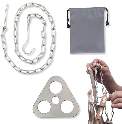 Attrezzatura da Campeggio, Attrezzatura per Grill per Treppiede da Campeggio, Griglia per Treppiede da Campeggio Accessori per Attrezzi da Cucina da Campeggio Portatili in Acciaio Inossidabile