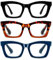 Hubeye 3 Pack Lesebrille für Damen und Herren Qualität Federscharnier Anti-Blaulichtbrille Quadratische Rahmen Modische Damenbrille 1.75
