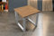 SAM Esstisch Josy | 80 x 80 cm | Holz Wildeiche-Optik | U-Gestell Metall Silber | 40 mm Tischplatte mit Baumkante | Tisch für Esszimmer & Küche