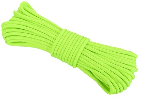 Rebower 550 Paracord Corda 15m 4mm Corda Sottile Verde Fluorescente