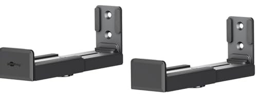 TECHZOCO Soporte para Barra de Sonido Ajustable, Soporte de Montaje para Barra de Sonido, Bracket Barra Sonido, Acero, Soporta hasta 15 KG, Apto para Barras de 90 a 154 mm Profundidad, Negro Mate
