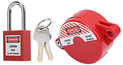 Gate Valve Lockout and Safety Padlock, Suitable for Tap Water, Sewage Systems, and Energy Systems, Secure Lock Device, Hose Bib Lock for Outdoor Faucet Knob, Water Spigot