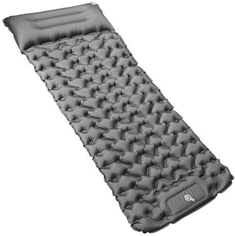 YOUXIU Isomatte Selbstaufblasend, Ultraleicht Isomatte Camping, Aufblasbare Isomatte, Camping Matratze, Luftmatratze Camping, Campingmatte mit Fußpumpe Für Reisen Wandern Wasserdicht Schlafmatte Zelt