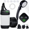 Doccia da Campeggio, Spopal Doccia Portatile Campeggio, Doccia Ricaricabile 6000mAh, Doccia Campeggio con Display, Tubo da 2M per Esterna Spiaggia, Lavaggio, Auto, Giardino, Animali, Escursioni,Bianco
