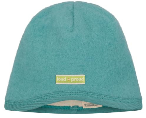 loud + proud Unisex Kinder Wollfleece, GOTS Zertifiziert Mütze