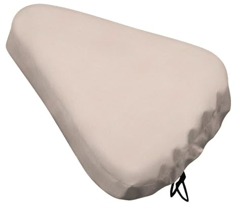 Treer Fahrradsattel Abdeckung Wasserdicht, Fahrrad Satteldecke Regenschutz Sattelabdeckung Sattelbezug Leicht zu Tragen Passend Sattelüberzug für Meisten Fahrräder (Beige,27x37cm)