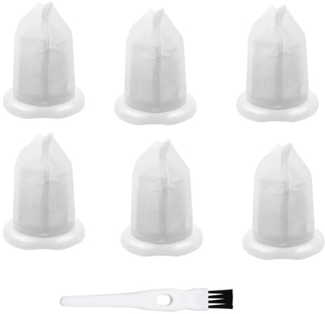 6 Stück Filter für Vorwerk Kobold VC100 Akku Staubsauger, Ersatzfilter Vorwerk, Schmutzfilter Filter Zubehör Ersatzteile, für Akkusauger Handstaubsauger Staubsauger, Inklusive 1 Reinigungsbürste