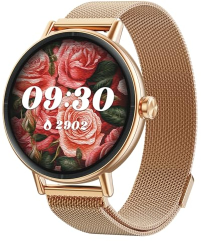 Smart Watch for Women, Answer/Make Call, 1.27 HD Fitness Watch with Heart Rate/Sleep/SpO2/Stress/Calories Monitor, Sports Running Watch for iPhone Samsung Android, 110+ Sport Modes & IP68 Waterproof