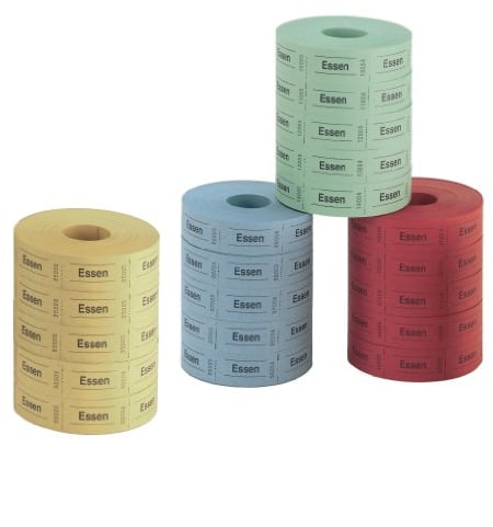 Herlitz, 5x1000 Abrisse (Farben sortiert) (1, Essenmarken)