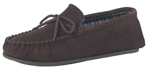 Mokkers Mens Real Suede Leather Moccasins with Hard Wearing PVC Sole