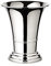 EDZARD Vase Tromba, Höhe 20 cm, Durchmesser Oben 17 cm, schwerversilbert - Moderne Tulpenvase, Blumenvase Silber als Tischdeko