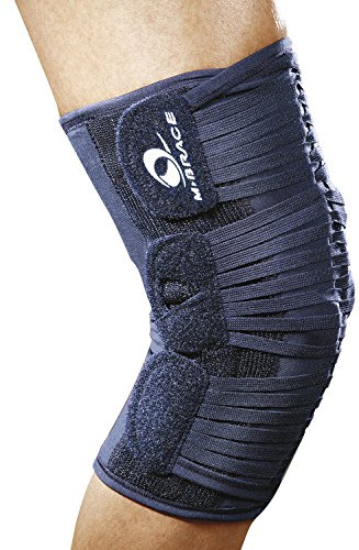 M-Brace AIR 41 Vega Plus Patella Stabilizer Knee Brace with Hinges, Knee Strap, Knee Band, Support for post Rehab and Prevention, 100% Cotton, Comfortable, For Men and Women, Blue, Small