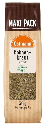Ostmann Gewürze - Bohnenkraut gerebelt | Würzige Kräuternote für Eintöpfe und Suppen | 30 g im Vorteilsbeutel