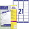 AVERY Zweckform L7160-100 Adressetiketten/Adressaufkleber (2.100 Etiketten mit ultragrip, 63,5x38,1mm auf A4, bedruckbar, selbstklebend, für DIN B6/C6 Briefkuverts, Papier matt) 100 Blatt, weiß