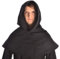 HEMAD Mittelalter Kapuze 100% Baumwolle Einfarbig Modell: Elegast, Schwarz