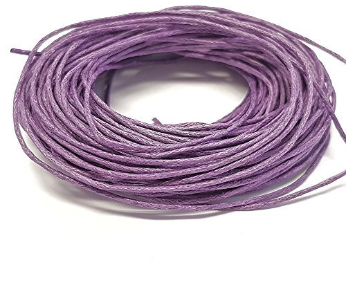 10 Mètres de fil cordon coton ciré pour creation bracelet shamballa tibétain - Mauve / 1 mm