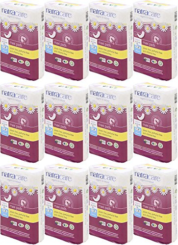 Natracare Maxi Pads Without Wings | Super Absorbency | Pack of 12 X 12