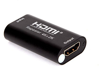 Duronic HDMI Booster Repeater Extender for Cable HDR01, Extends your High Definition Multimedia Signal by up to 40M, Increases Signal Strength from Video Source to Computer or TV Screen, Plug and Play